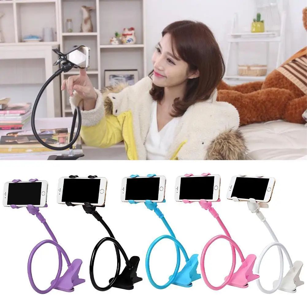 Lazy Desktop Bedside Clip Phone Bracket Flexible Long Arm Mobile Phone Holder Stand Mount For Smartphone