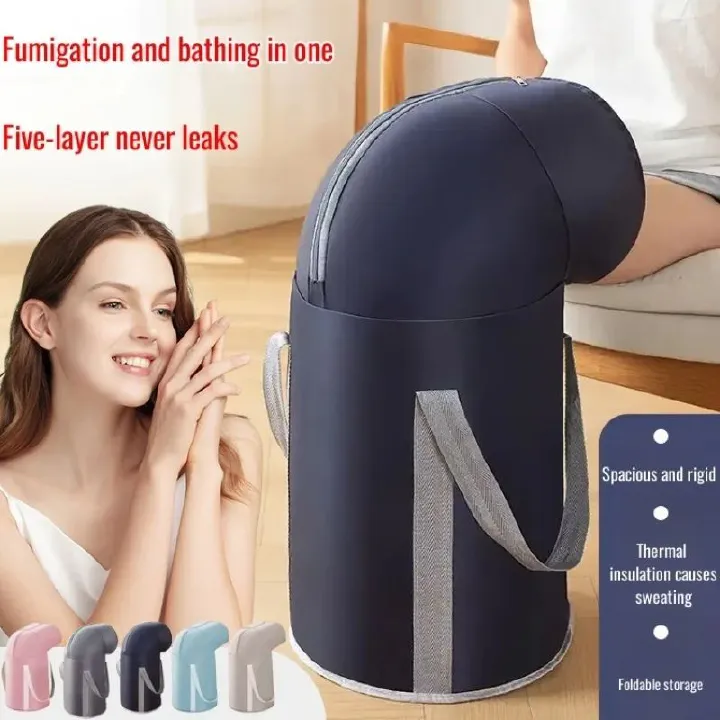Foot Soaking Bucket Foldable Portable Raised Calf Sized Household Insulated Foot Soaking Bag Travel Foot Basin Bath Bathroom
