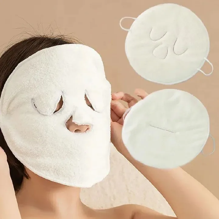 Reusable Hot and Cold Compress Face Towel Masks - Moisturizing Facial Steamer for Hot and Cold Skin Care, Soft, Gentle