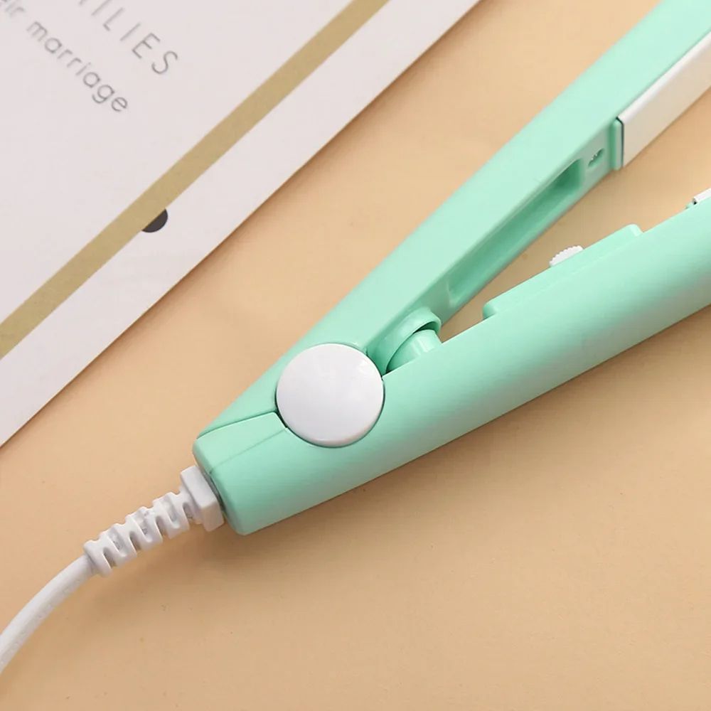 Mini 2-in-1 Hair Straightener And Curler Professional Flat Iron Ceramic non damaging Ionic Electric Plastic Bag Sealer