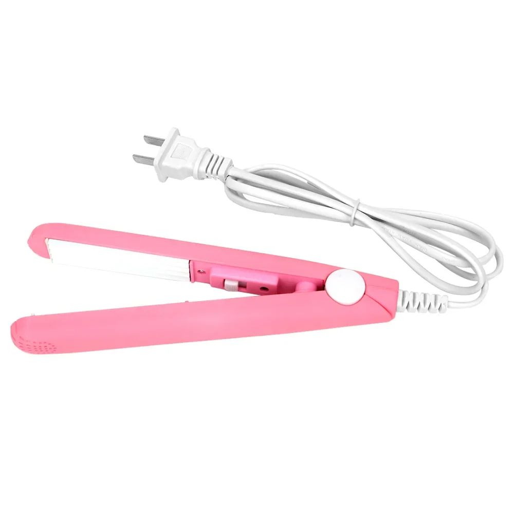 Mini 2-in-1 Hair Straightener And Curler Professional Flat Iron Ceramic non damaging Ionic Electric Plastic Bag Sealer