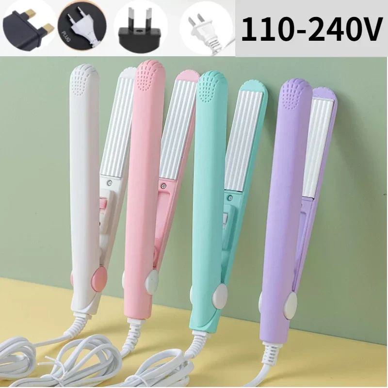 Mini 2-in-1 Hair Straightener And Curler Professional Flat Iron Ceramic non damaging Ionic Electric Plastic Bag Sealer