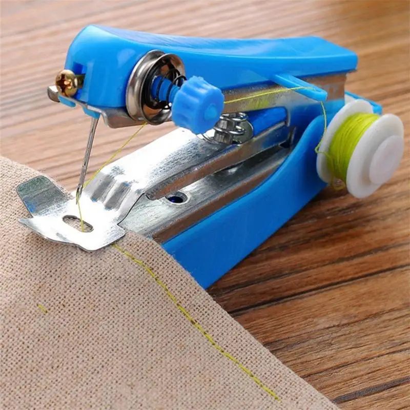 Portable Manual Sewing Machine Simple Operation Stitch Handy Knit Fabric Handmade Needlework Embroidery Mini DIY Apparel