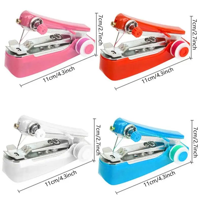 Portable Manual Sewing Machine Simple Operation Stitch Handy Knit Fabric Handmade Needlework Embroidery Mini DIY Apparel