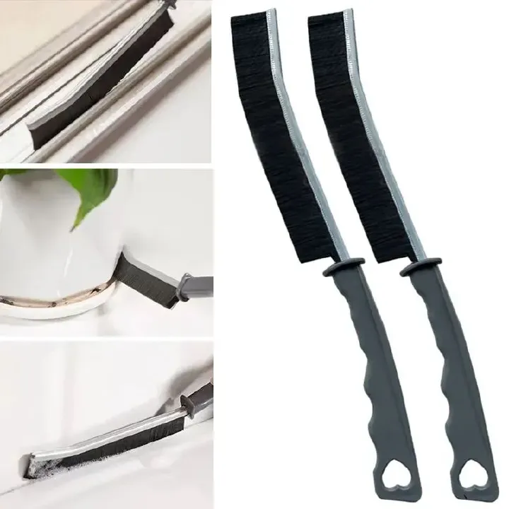 2pcs New Multifunctional Crevices Cleaning Brushes Floor Lines fine cleaning brush Durable Nylon Narrow Joints Tile Joints Scrubber 2pcs