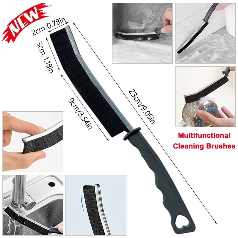 2pcs New Multifunctional Crevices Cleaning Brushes Floor Lines fine cleaning brush Durable Nylon Narrow Joints Tile Joints Scrubber 2pcs