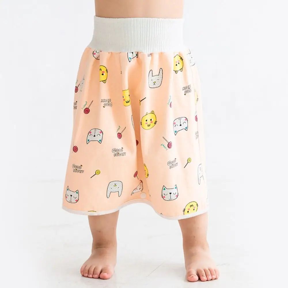 Baby Waterproof Diaper Pants Skirt for Potty Training Baby Comfy Diaper Short for Boys and Girls Sleeping Bedclothes