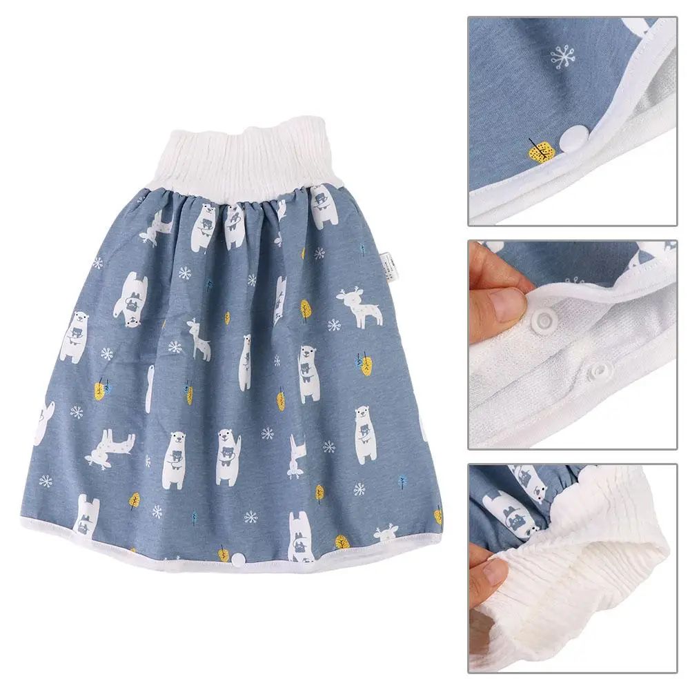 Baby Waterproof Diaper Pants Skirt for Potty Training Baby Comfy Diaper Short for Boys and Girls Sleeping Bedclothes