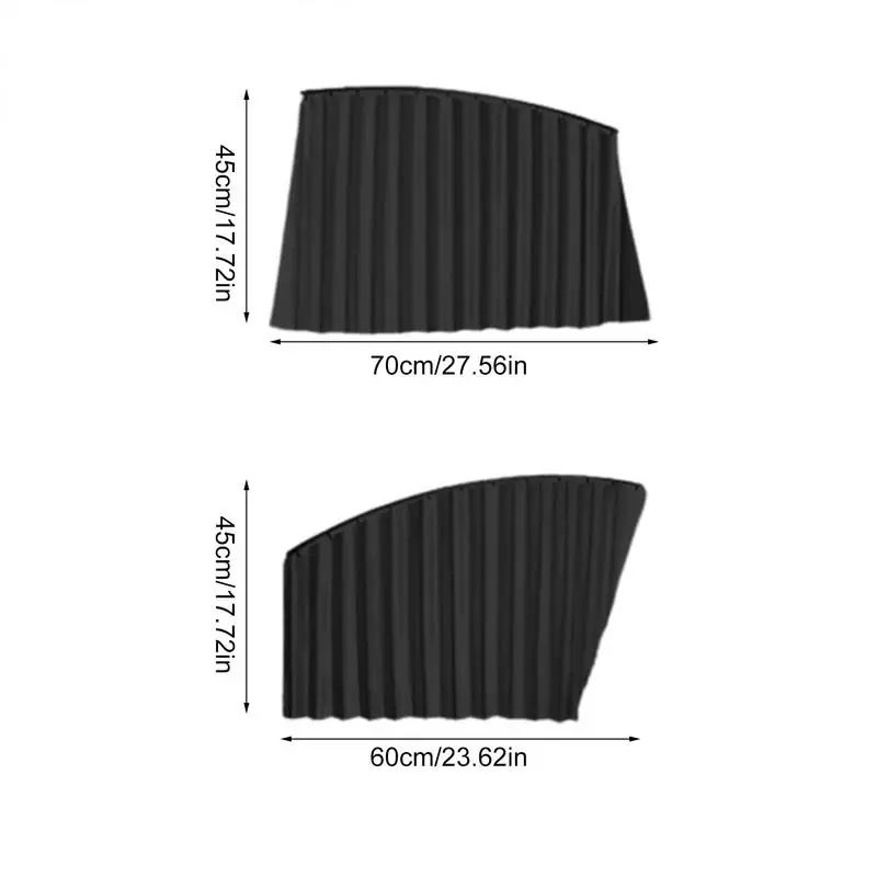 Car Sunshade Curtains Side Window Shade Magnetic Privacy Sun Shades Travel Accessories 4-Piece Set For Front & Rear Windows