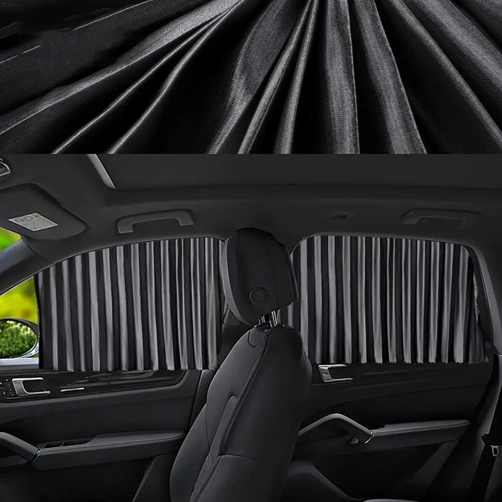 Car Sunshade Curtains Side Window Shade Magnetic Privacy Sun Shades Travel Accessories 4-Piece Set For Front & Rear Windows