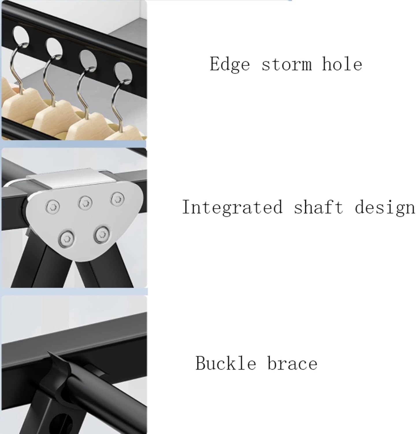 Foldable Drying Rack Wing-Shaped Folding Clothes Pole Balcony Indoor and Outdoor Aluminum Alloy Clothes Rack With Wheels