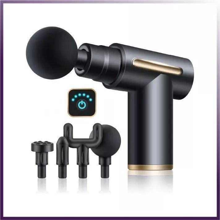 Electric Massage Gun Neck Back Body Massager Machine Portable Mini LCD Display Professional Fascia Gun Deep Relaxation Physiotherapy Muscle Pain Relief