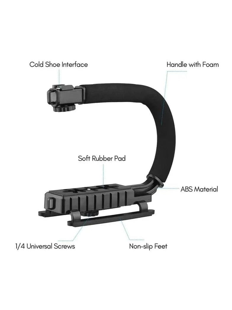 U-shaped Video making Bracket Handheld Video Making Stabilizer Kit Photography Video Rig Film Making Vlogging Recording Bracket Stabilizer For Phones & Camera AY-49U