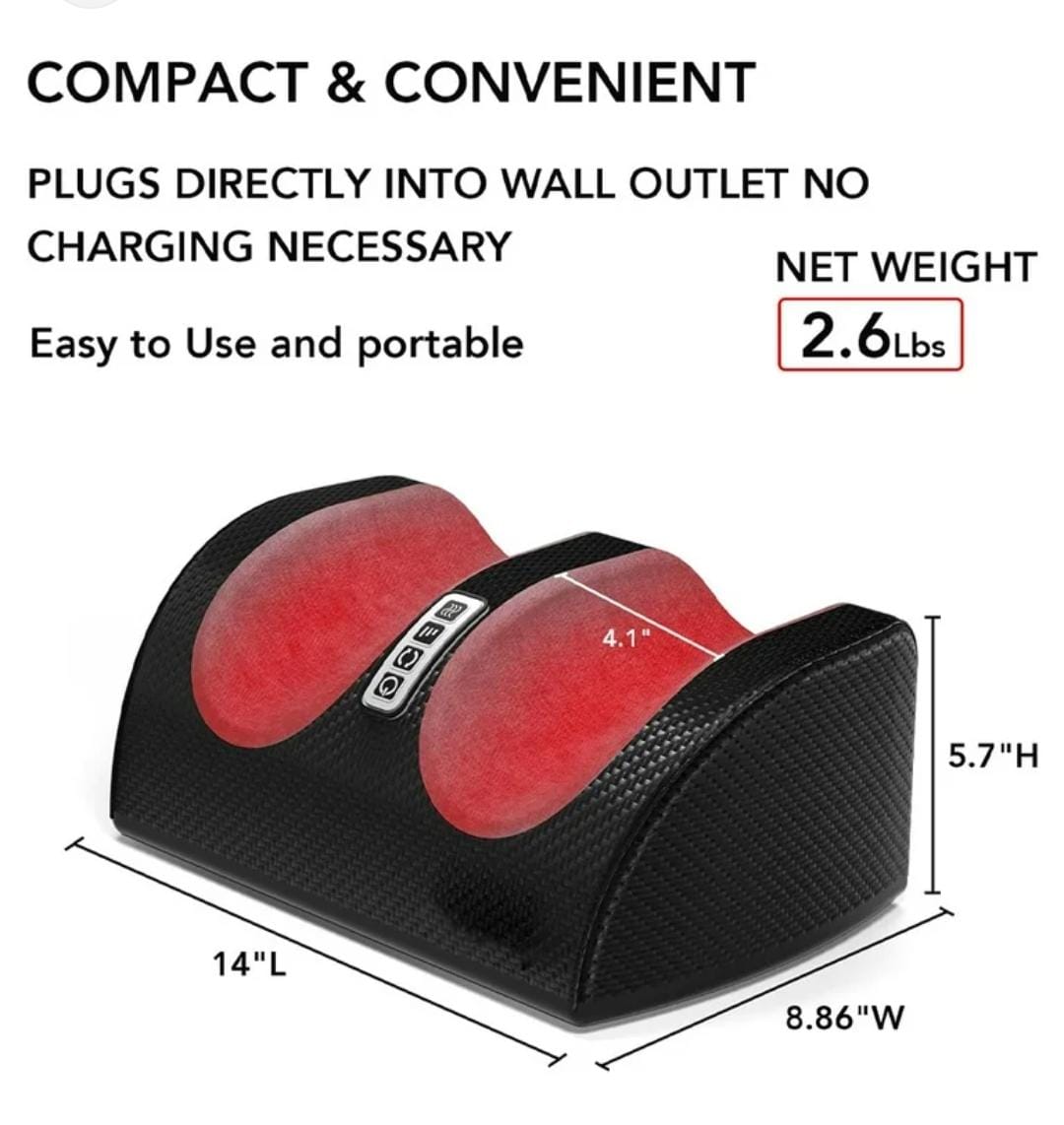 Electric Foot Massager Roller Feet Massage Infrared Heating Electric Kneading Foot Massager Machine Electric Deep Kneading Spa Feet Massager