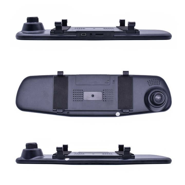 Car Video Recorder Full HD 1080P Car Video Camera Dual Lens for Vehicles Front & Rearview Mirror Car DVR Dash Cam Reverse Parking System - 4.3"