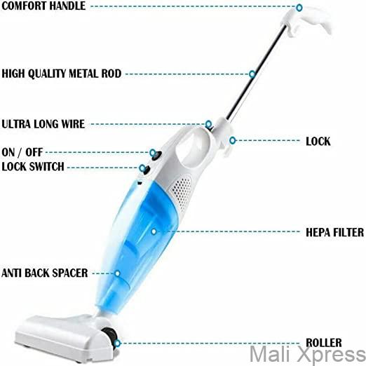 2-in-1 Corded Handheld Vacuum Cleaner – 400W Powerful Suction, Low Noise, Reusable Filter, Wall-Mounted Design for Home & Car Cleaning