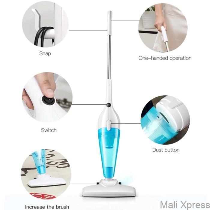 2-in-1 Corded Handheld Vacuum Cleaner – 400W Powerful Suction, Low Noise, Reusable Filter, Wall-Mounted Design for Home & Car Cleaning