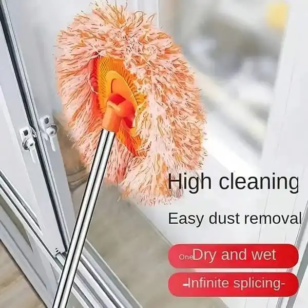 Multi Functional Household Dust Mop Ceiling Dust Remover Floor Scrubber Window Cleaner Car Cleaning Tool Dry And Wet Dual-use