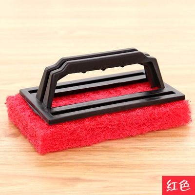 Household Tile & Kitchen Cleaning Brush – Multi-Functional Sponge with Handle for Bathtub, Stove, and Surface Scrubbing