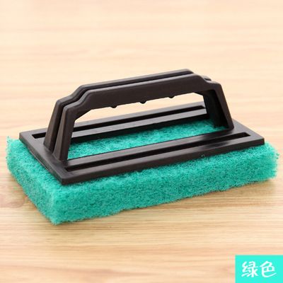 Household Tile & Kitchen Cleaning Brush – Multi-Functional Sponge with Handle for Bathtub, Stove, and Surface Scrubbing