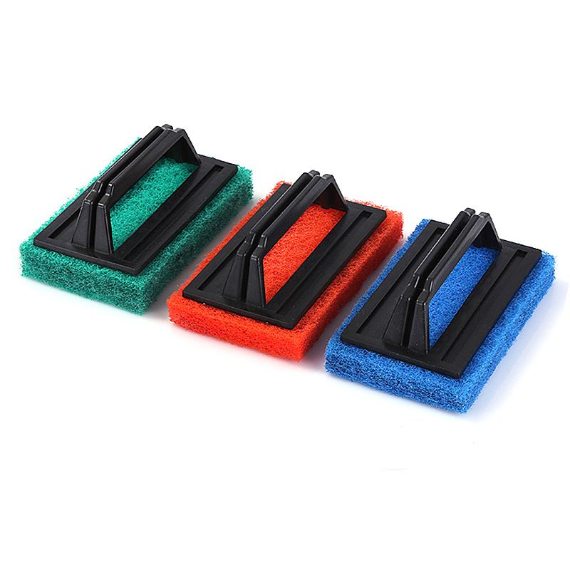 Household Tile & Kitchen Cleaning Brush – Multi-Functional Sponge with Handle for Bathtub, Stove, and Surface Scrubbing