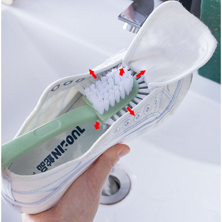 Full-Angle Five-Sided Shoe Brush – Multi-Functional Double-Sided Shoe Cleaning Brush with Hard & Soft Bristles