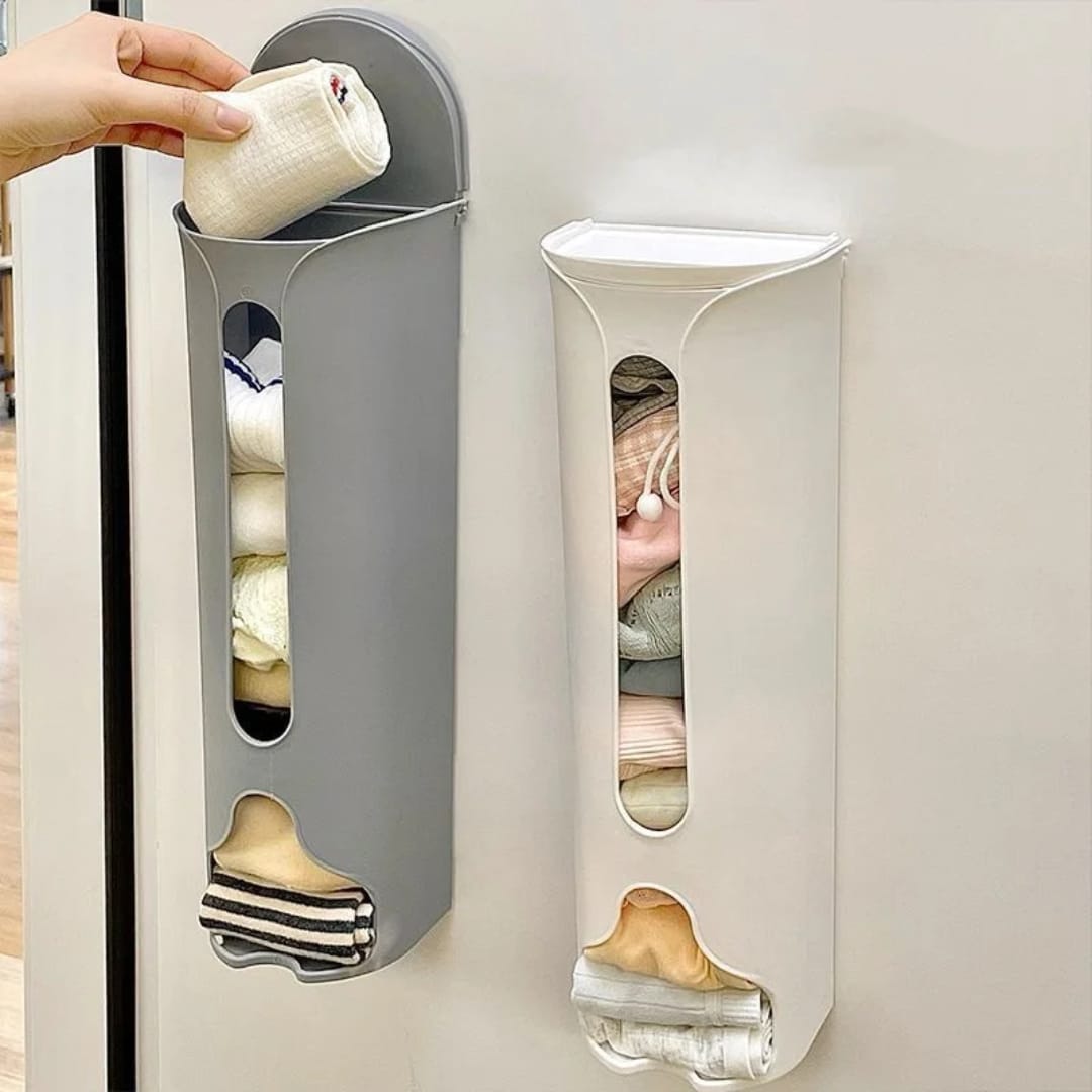 Wall-Mounted Underwear Storage Box – Punch-Free Three-in-One Sock & Underwear Organizer, Space-Saving Lazy Storage Solution