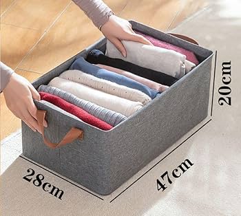 Foldable Clothes Storage Bag Laundry Bin 47x29x20cm Large Capacity Organizer with Handles Durable Fabric Collapsible Laundry Basket for Home Bedroom Closet Storage Solution Space Saving Design