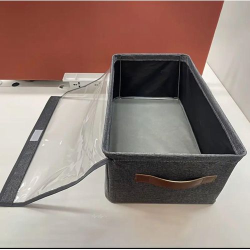 Foldable Clothes Storage Bag Laundry Bin with Lid 47x29x20cm Dustproof Large Capacity Organizer Collapsible Fabric Basket for Home Bedroom Closet Storage Space-Saving Durable Design