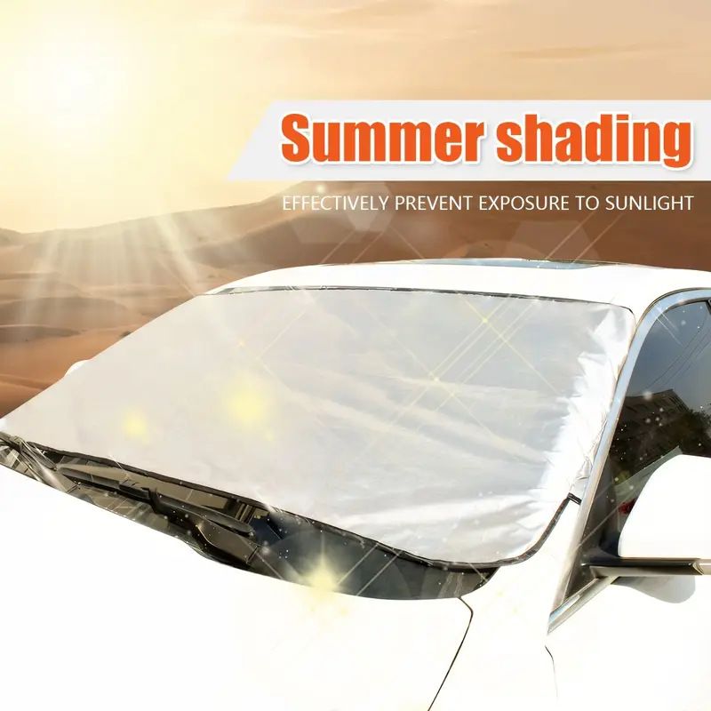 Car Winter Sunshade Dust Cover Shield Universal Vehicle Protection UV Snow Rain Dustproof Durable Car Cover for Windshield and Windows Outdoor Indoor Use, Car Winter Sunshade Dust Cover Shield Univers