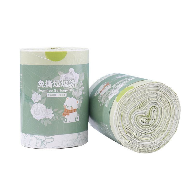 Mai Grass Tear-Free Garbage Bags Household Thickened Portable Drawstring Kitchen Trash Bags 30pcs Extra Strong Durable Deodorant Plastic Bags for Home Use