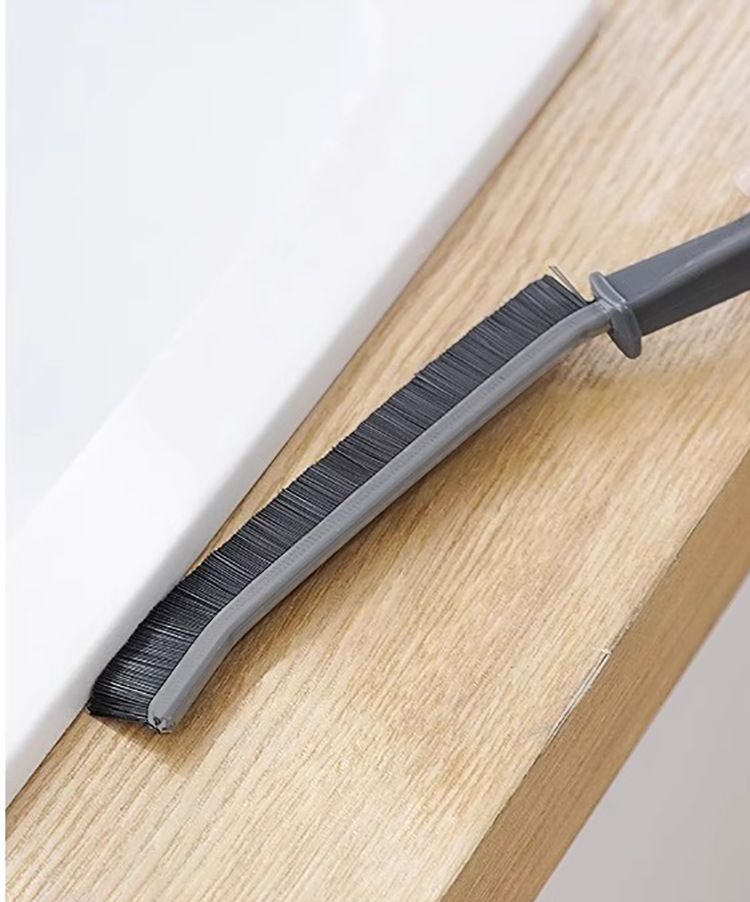 2pcs Multifunctional Bathroom Gap Cleaning Brush Long Handle Hard-Bristled Narrow Gap Window Door Household Cleaning Tool for Tight Spaces Efficient Deep Clean
