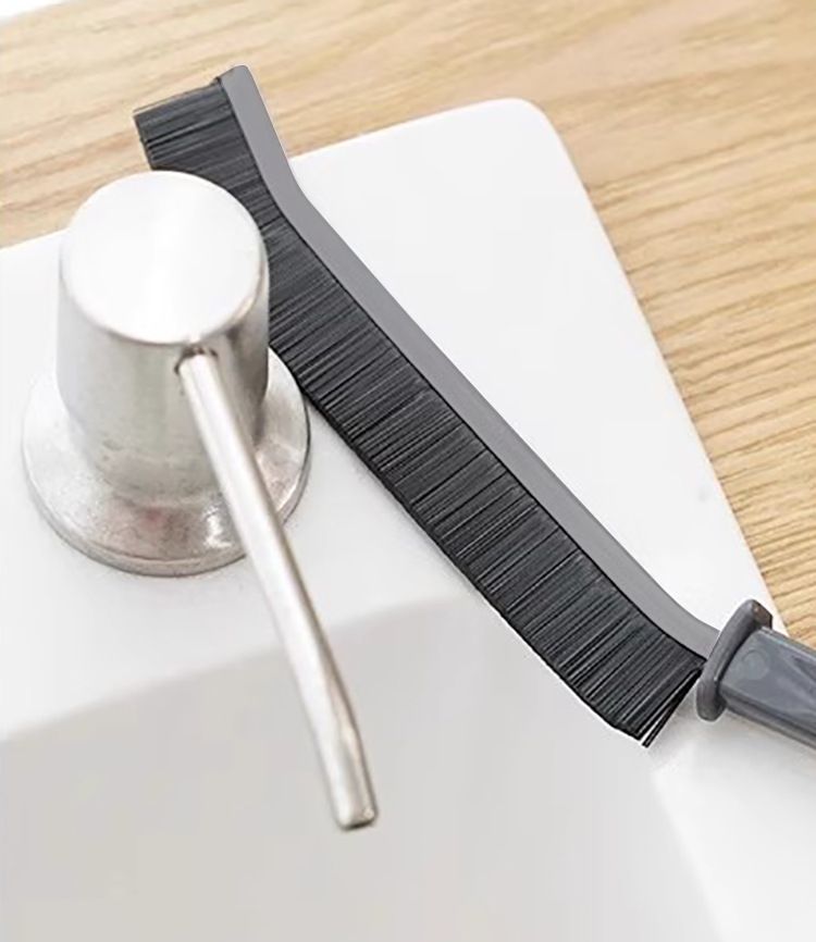 2pcs Multifunctional Bathroom Gap Cleaning Brush Long Handle Hard-Bristled Narrow Gap Window Door Household Cleaning Tool for Tight Spaces Efficient Deep Clean