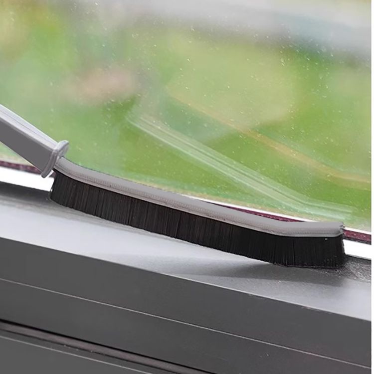 2pcs Multifunctional Bathroom Gap Cleaning Brush Long Handle Hard-Bristled Narrow Gap Window Door Household Cleaning Tool for Tight Spaces Efficient Deep Clean