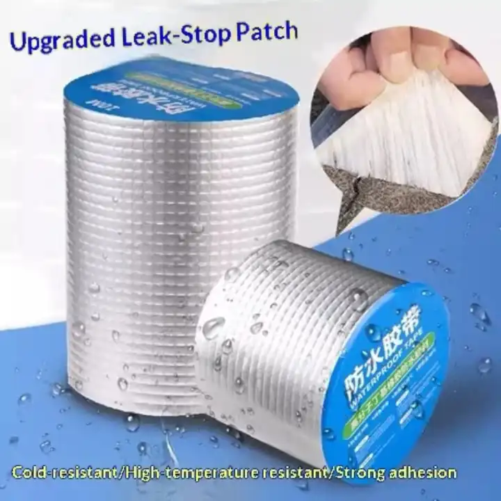 Waterproof Aluminum Foil Butyl Tape: Coiled Self-Adhesive Sealing Roof Leak Repair Color Steel Bungalow Cracks Sizes 5×500 10×500 20×500 Durable Weatherproof Fix.