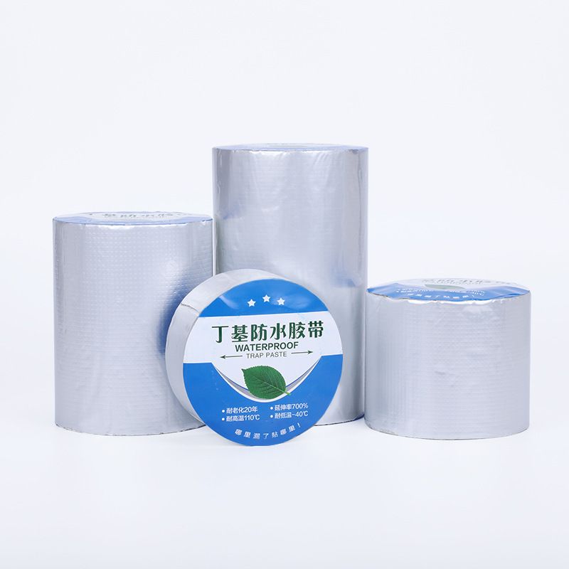 Waterproof Aluminum Foil Butyl Tape: Coiled Self-Adhesive Sealing Roof Leak Repair Color Steel Bungalow Cracks Sizes 5×500 10×500 20×500 Durable Weatherproof Fix.
