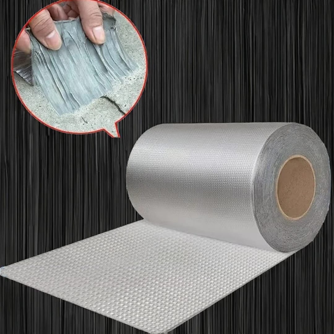 Waterproof Aluminum Foil Butyl Tape: Coiled Self-Adhesive Sealing Roof Leak Repair Color Steel Bungalow Cracks Sizes 5×500 10×500 20×500 Durable Weatherproof Fix.