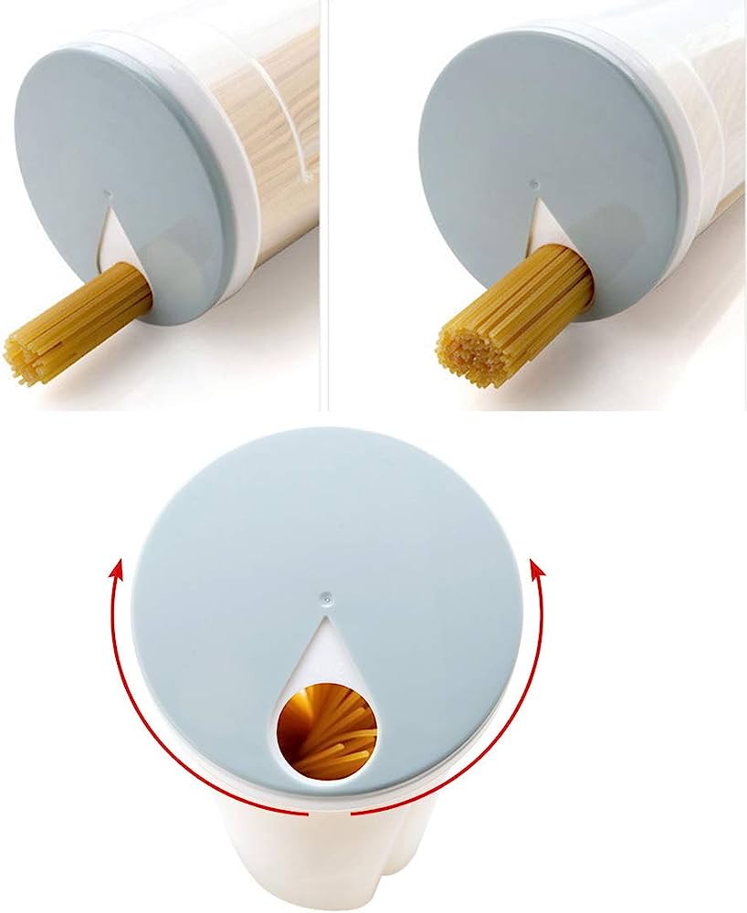 Kitchen Storage Cereal Containers OR Spaghetti NoodlesMulti-Purpose: Tall Slim Transparent Acrylic Silicone Seal Fresh Dry Foods Pantry Storage Stackable Kitchen Organization Essential Gift.Multi-Purp