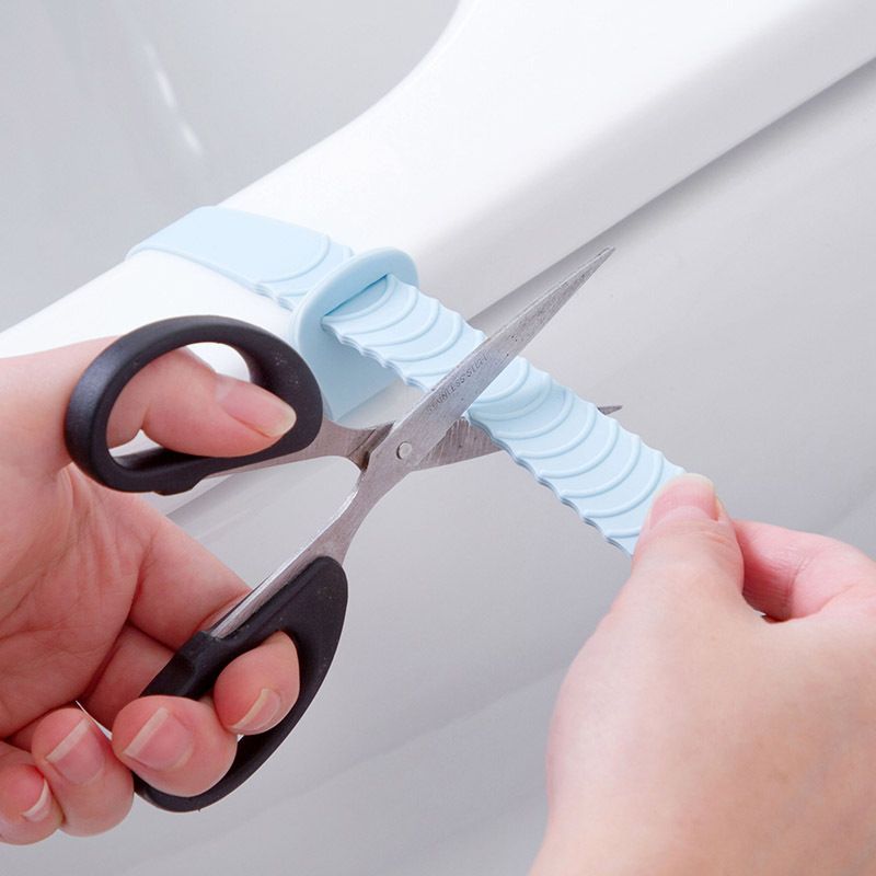 ON OFFER  2pcs Silicone Toilet Lift Cover Anti-Dirty: Sanitary Handle Flip Ring Blue Pink 2pcs Hygienic Bathroom Accessories Touchless Lid Lifter Easy-Clean Toilet Seat Essential Gift.