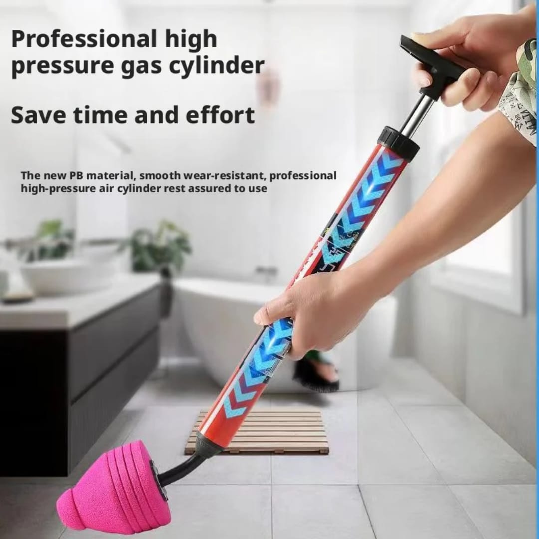 High-Pressure Air Toilet Unclogging Tool: Upgraded Drain Blaster Sewer Pipe Clog Remover Powerful Pneumatic Plunger Bathroom Kitchen Sink Shower Instant Blockage Fix Gift.