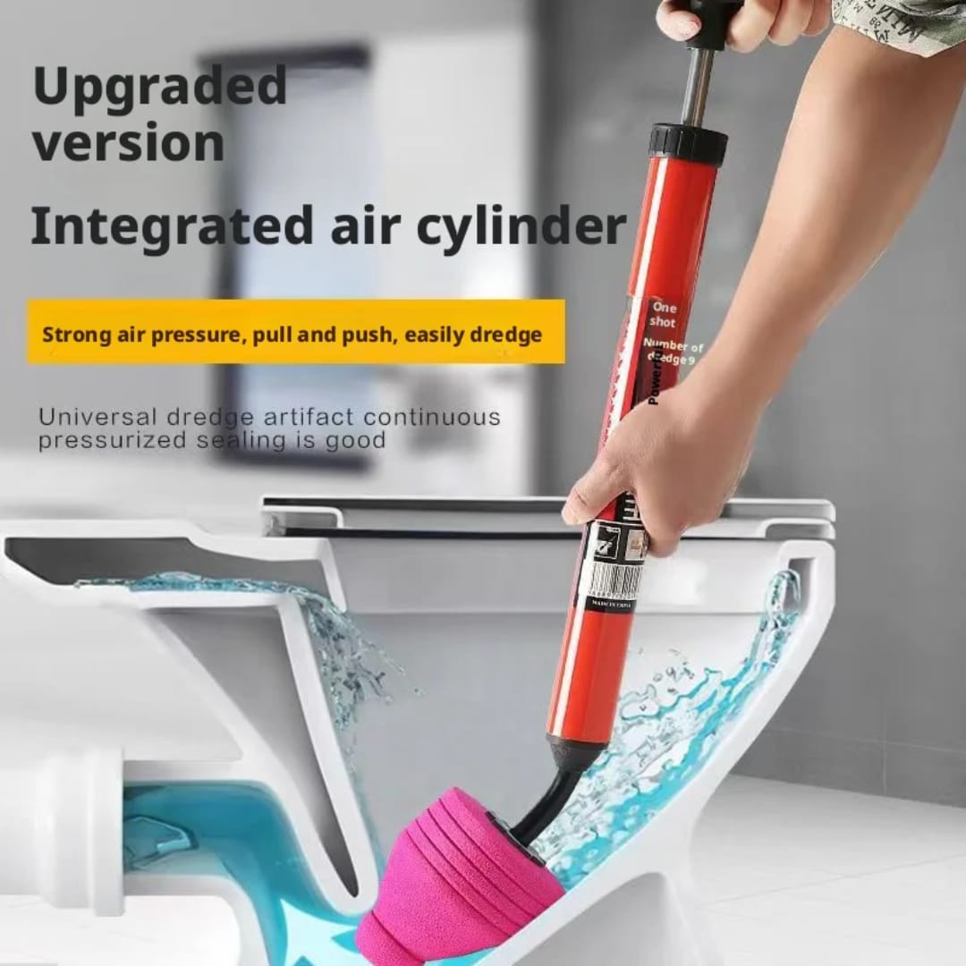 High-Pressure Air Toilet Unclogging Tool: Upgraded Drain Blaster Sewer Pipe Clog Remover Powerful Pneumatic Plunger Bathroom Kitchen Sink Shower Instant Blockage Fix Gift.