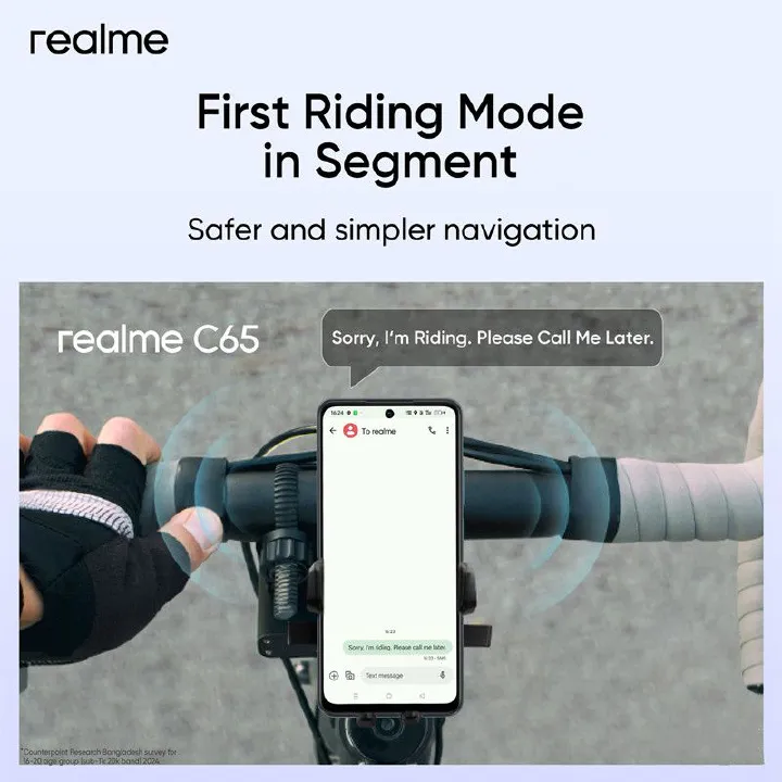 Realme C61 256GB+8GB 90Hz 6.74'' 50MP 7.84mm Thickness 5000mAh IP54 Waterproof Android 14 Type-C Dual Sim Smart Phones Face and Fingerprint Unlock phone