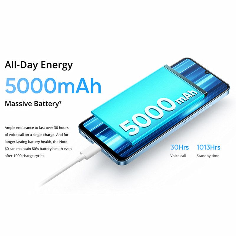 New Arrival Realme Note 60 128GB ROM +8(4+4)GB RAM 6.74" 90Hz 32MP AI Camera IP64 Dust Water Proof 5000mAh Ultra Slim Android 14 Dual SIM Smart Phones Side Fingerprint phone