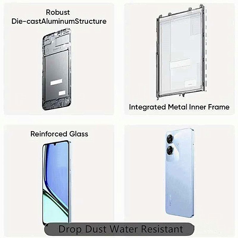 New Arrival Realme Note 60 256GB ROM + 8(4+4)GB RAM 6.74" 90Hz 32MP AI Camera IP64 Drop Dust Water Resistant Android 14 Ultra Slim 5000mAh Type-C Smart Phones Side Fingerprint phone