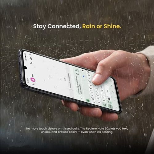 [48-month Fluency] New Arrival Realme Note 60x  12(4+8)GB RAM + 128GB ROM  90Hz  5000mAh ArmorShell Protection IP54 Dust & Water Resistance 7.84mm Thickness Android 14  Type-C Dual-SIM Smartphones