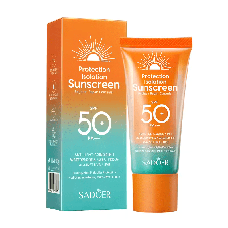 Sadoer Sunscreen SPF 50 PA +++, Brighten Repair Concealer, Protection Isolation Sunscreen , Moisturizing anti light ageing Sunscreen