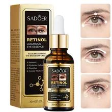 Sadoer 5 in 1 Pack, Retinol Eye Bags and Dark Circles Serum + Fruit Acid AHA BHA Serum + Salicylic Acne Treatment Serum + Vitamin C Face Brightening +Collagen  Serum Anti Aging for Youthful Skin