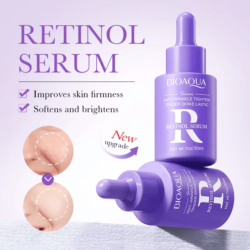 Retinol Essence, Retinol Face Serum for Anti Wrinkles, Anti Ageing, Skin Repair Essence, Fades Fine Lines, Can Combine with Vitamin C, Nourishes the Skin maintaining a Youthful Tender Skin