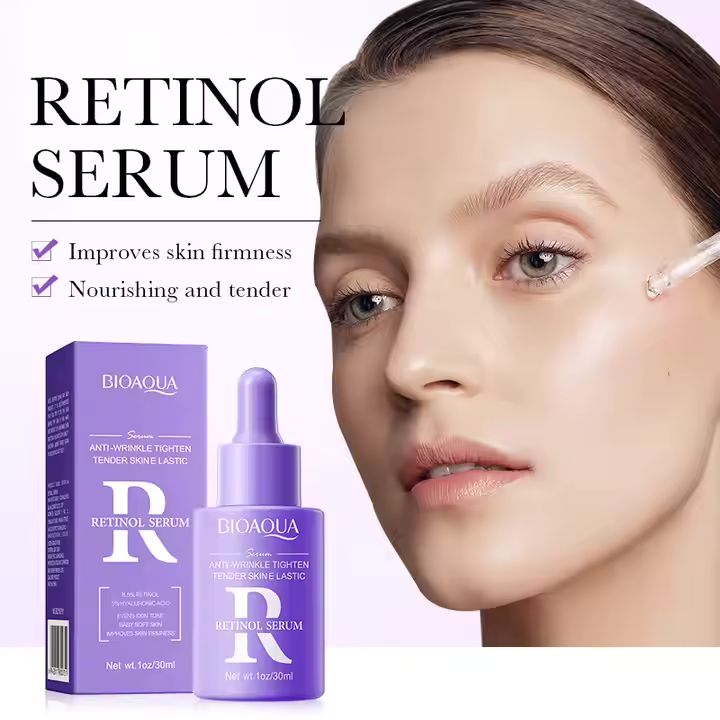Retinol Essence, Retinol Face Serum for Anti Wrinkles, Anti Ageing, Skin Repair Essence, Fades Fine Lines, Can Combine with Vitamin C, Nourishes the Skin maintaining a Youthful Tender Skin