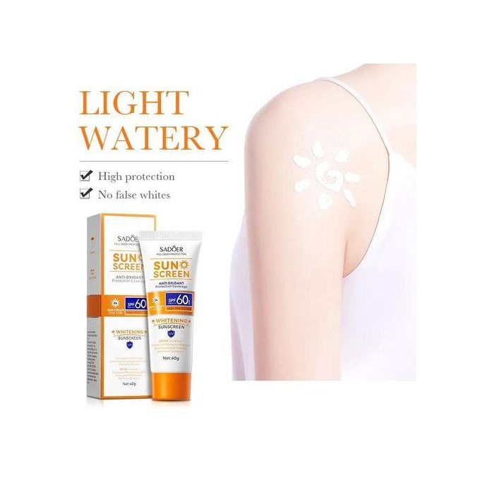 Sadoer Sunscreen , Full Body Protection Sun Screen , Whitening Sunscreen, SPF PA+++ 60 Outdoor Protection, Vitamin C complementary, Sun Cream UVA-UVB, Moisturizing